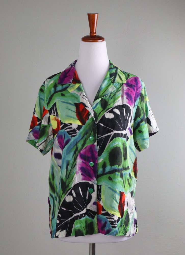 JAMS WORLD $120 Womens Jasper Print Button Up Shirt Top Size Small