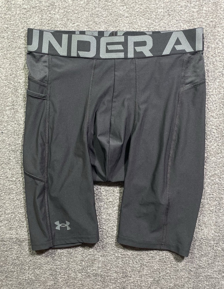 Under Armour Men's HeatGear Compression Shorts, Black, Size L