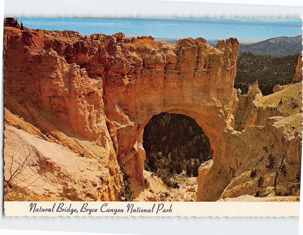 Postcard Natural Bridge Bryce Canyon National Park Utah USA