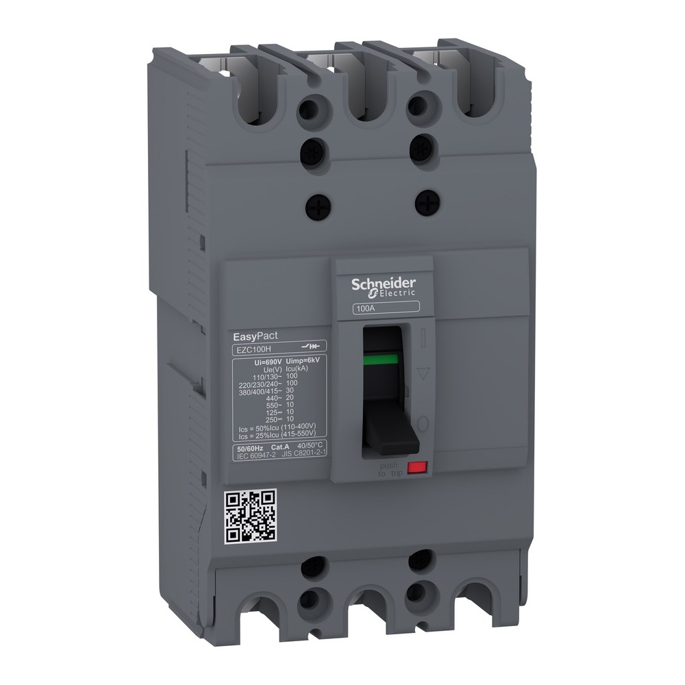 Schneider EZC100H3100 - MG EZC100 H 30kA 3P/3T 100A - Made In Thailand