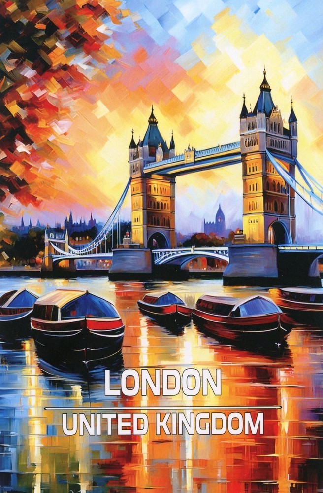 London, England, Tower Bridge (Address Side Blank) --New POSTCARD