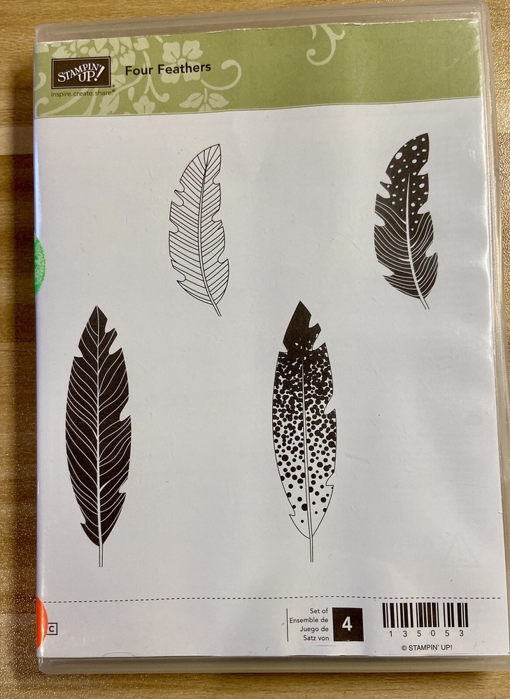 Stampin'Up! FOUR FEATHERS Rubber stamps & FEATHERS Framelits Dies