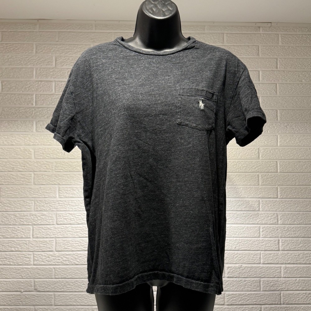 Polo Ralph Lauren Mens Classic Fit T-Shirt Crew Neck Pocket Gray