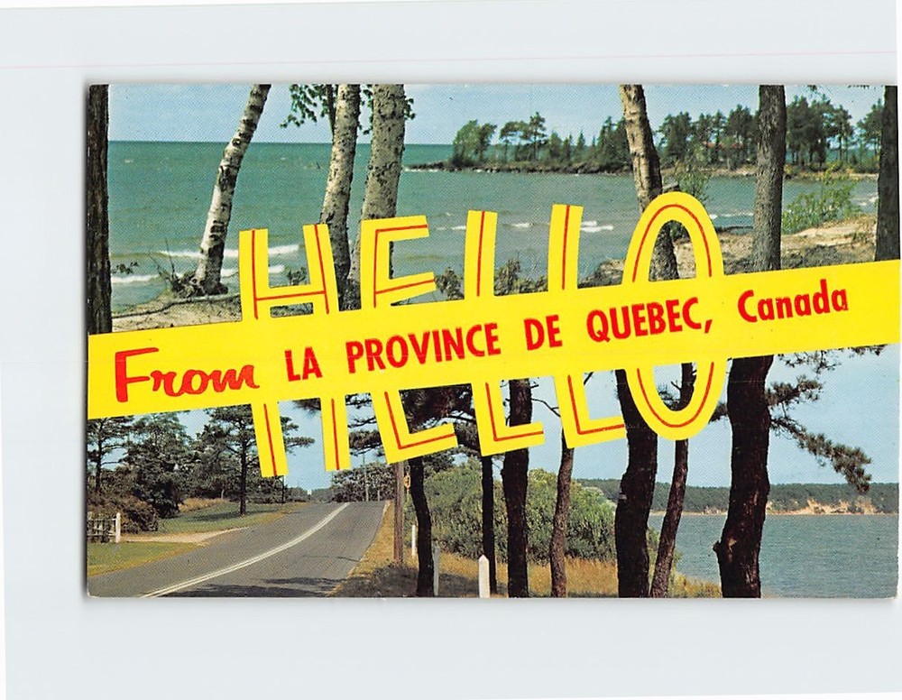 Postcard Hello From La Province De Quebec Canada