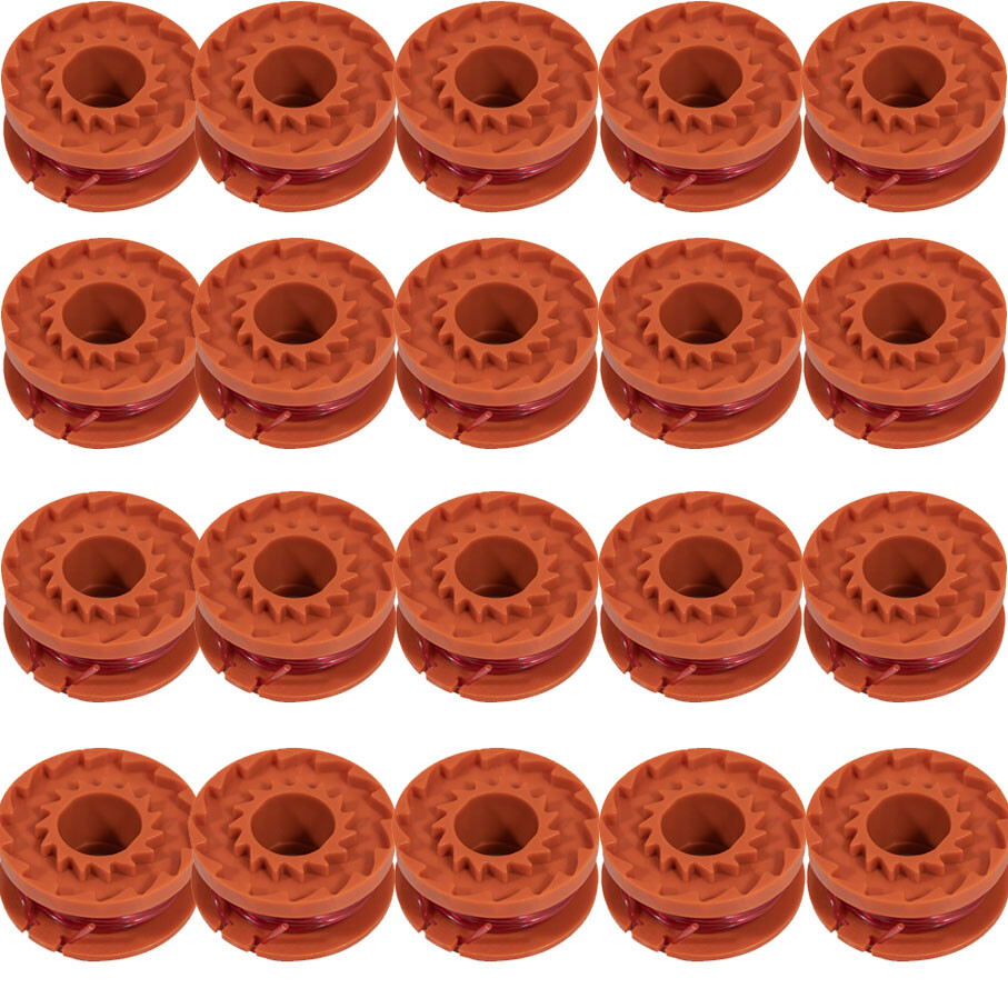 20Pack WORX WA0010 10ft Grass Trimmer Replacement Spool Line with Cap Cover