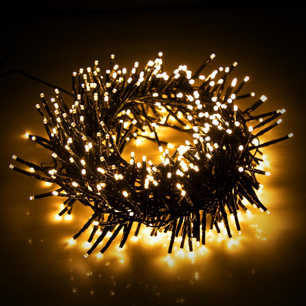 29.5 Ft 720 LED Cluster Twinkle Lights for Christmas Tree, 8 Modes String Lights