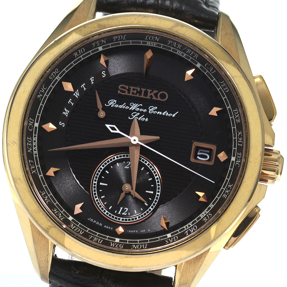 Seiko 8B63-0AE0 Saga246 Limited Edition Solar Radio Men's Watch B Condition