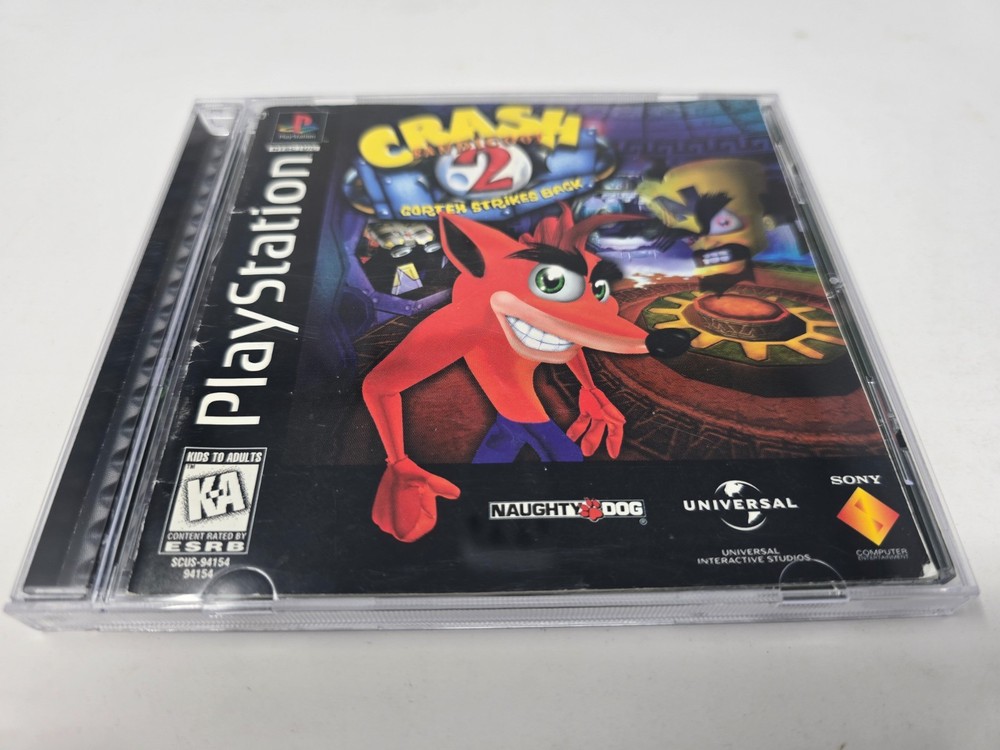 Crash Bandicoot 2: Cortex Strikes - Sony PlayStation 1 PS1 Complete Black Label