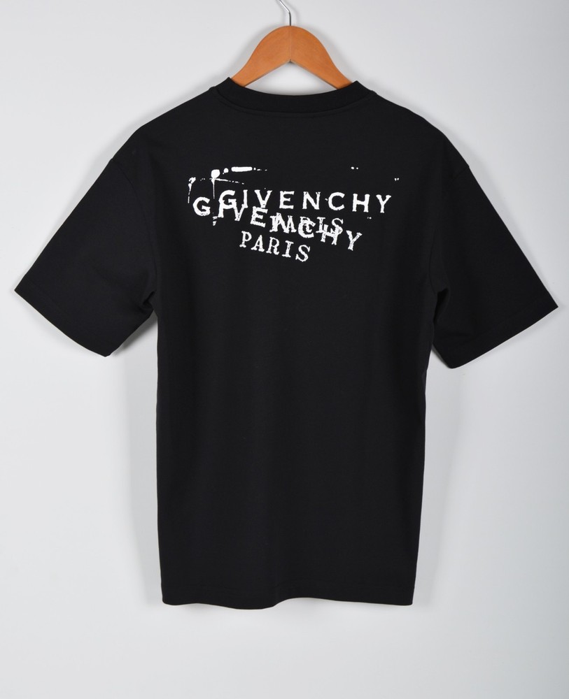 Givenchy Black Paris Logo T-Shirt Small Cotton Short Sleeve Men's