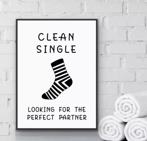 Single Funny Laundry Poster - Multiple Sizes Available
