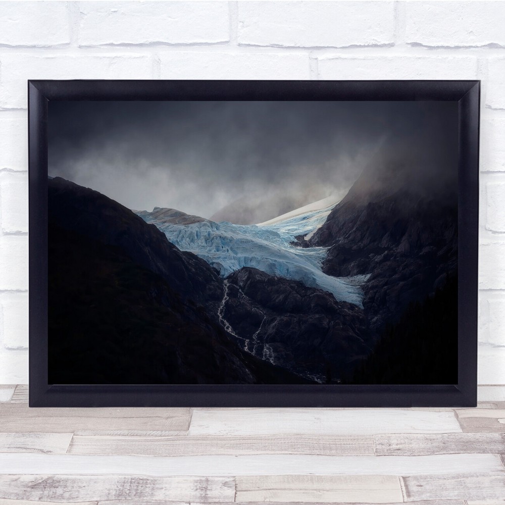 Portage Glacier Nature Landscape Mountain Wall Art Print