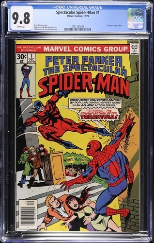 Spectacular Spider-Man #1 1976 Marvel Comics CGC 9.8 Tarantula White Pages 009