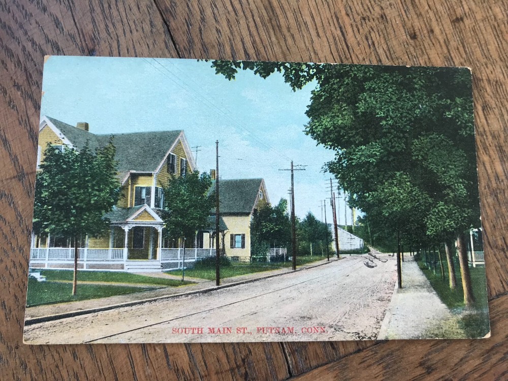 South Main Street Putnam Connecticut Postcard