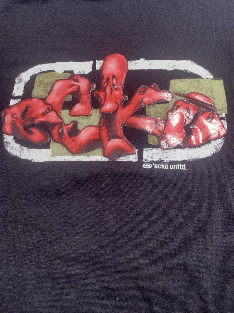 Ecko T shirt Horror Creatures box logo Goth Skater 90s Grunge Y2k XXL VTG