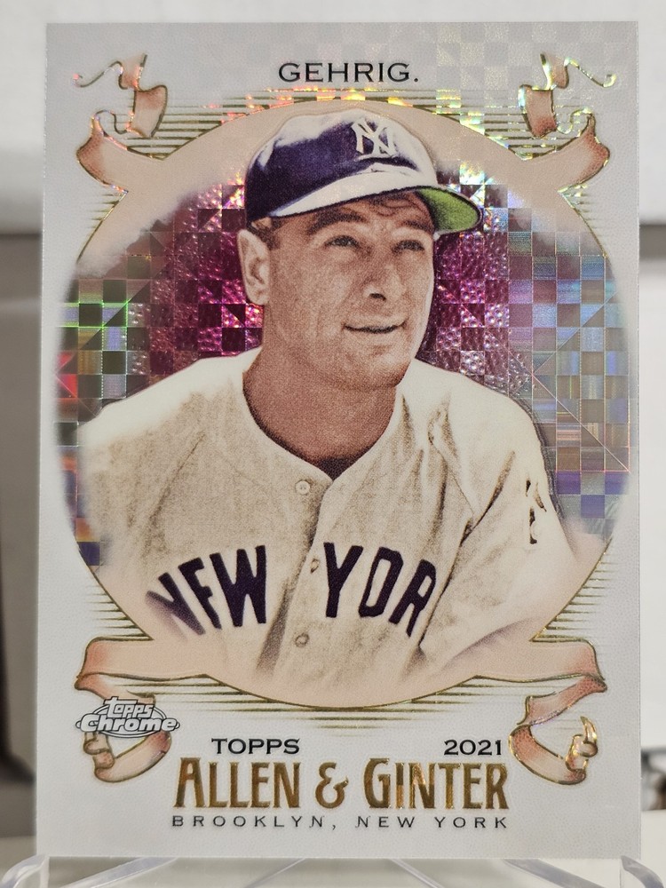 2021 Topps Allen and Ginter Chrome x Factor Lou Gehrig #119 Case hit SSP