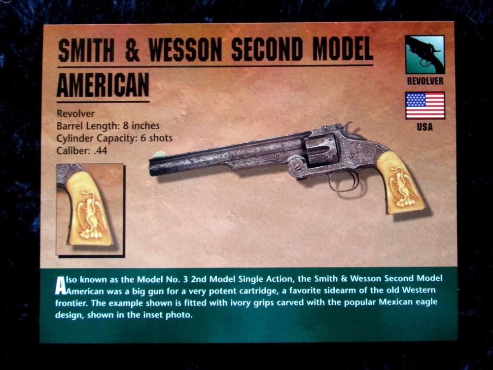 Smith & Wesson Second Model American Revolver Classic Firearms Photo Card u