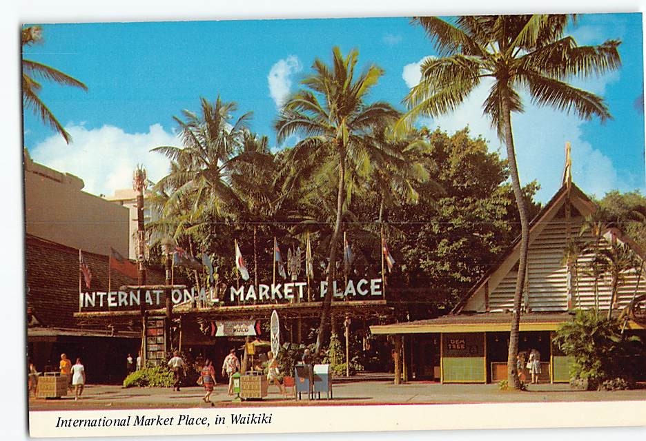 Postcard International Market Place Waikiki Hawaii USA
