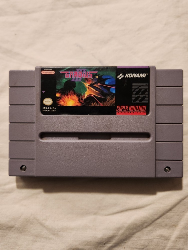 Gradius III (Nintendo SNES) Cartridge Only Tested and Working
