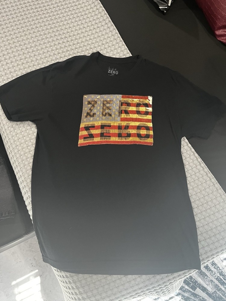 Rare Zero Black Flag Graphic Men's Short Sleeve T-Shirt L