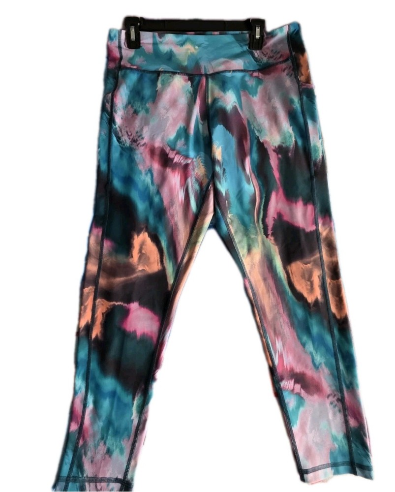 Tek Gear Ultrastretch Women's Ankle Leggings Multicolor Abstract Stretch, XL