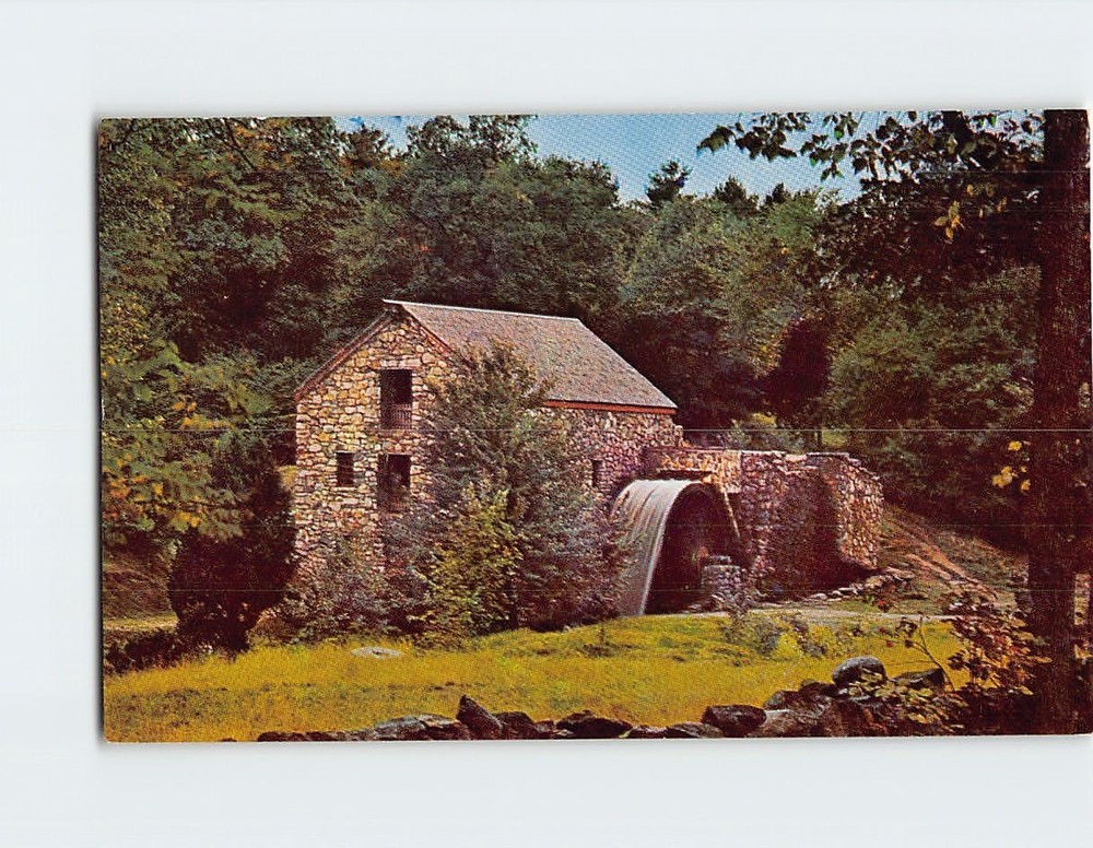 Postcard Wayside Inn Grist Mill South Sudbury Massachusetts USA