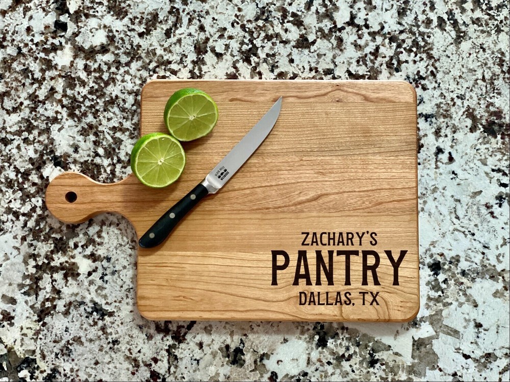 Personalized Pantry Cutting Board | Last Name Pantry Charcuterie Board | Custom
