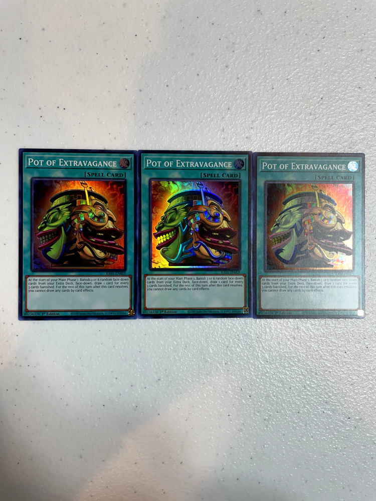 yugioh pot of extravagance super rare 3x ra01-en059 playset RA01