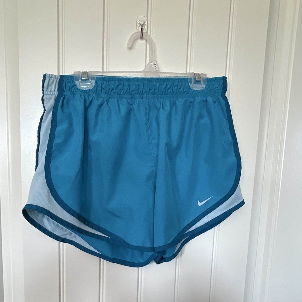 Nike Dri-FIT Women’s Turquoise/White Athletic Woven Shorts Drawstring M