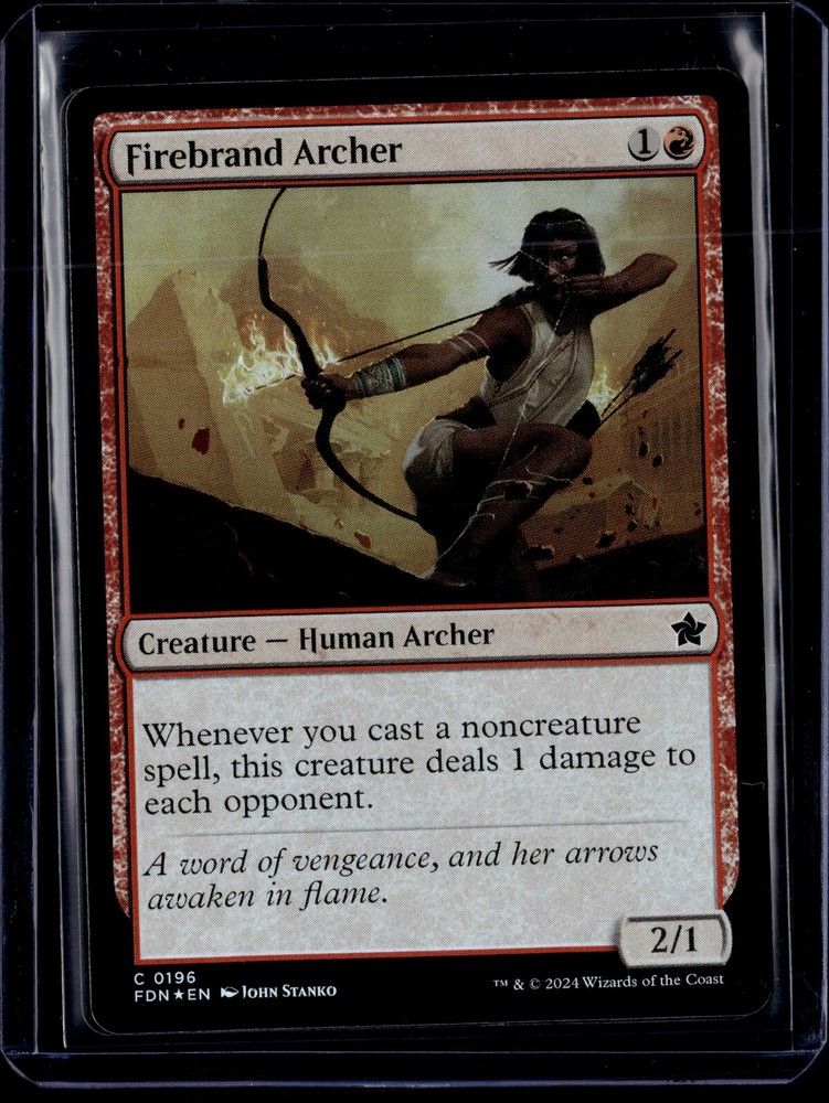 Firebrand Archer - 196 - Foil - FDN - NM - MTG Magic the Gathering