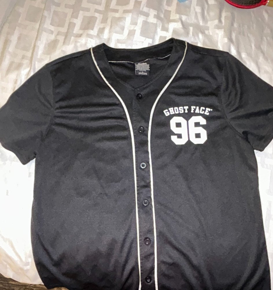 Ghost Face 96 Scream Baseball Jersey Double Sided Size Large