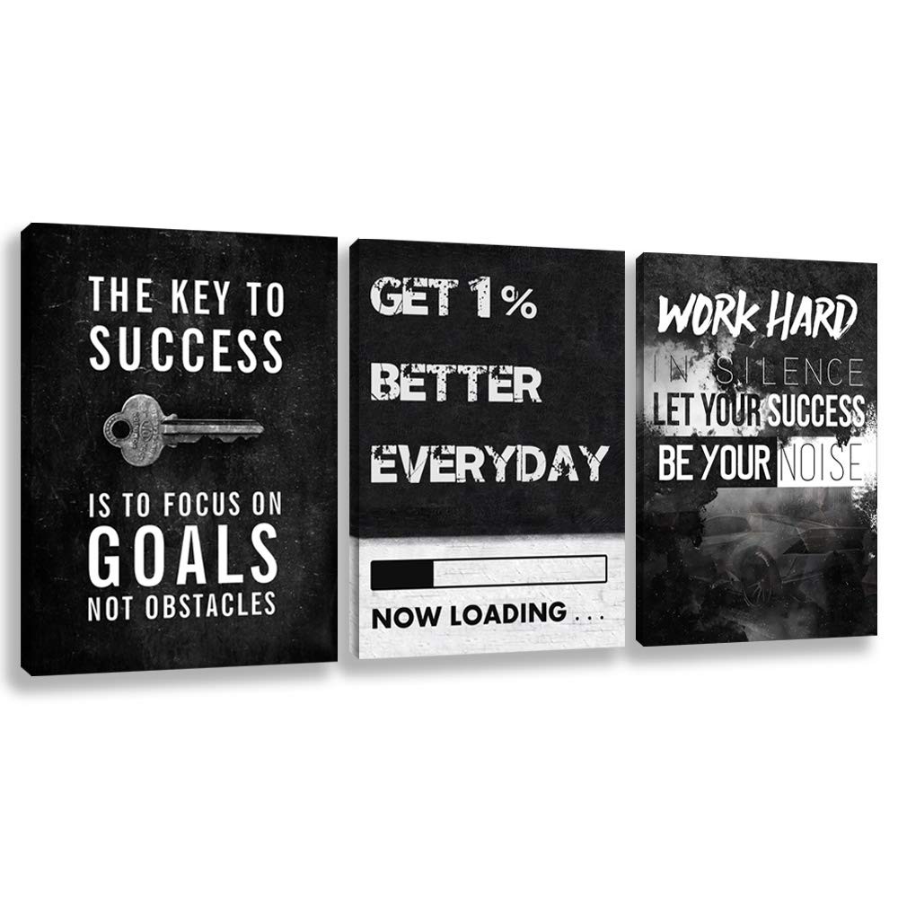 Motivational Success Poster Wall Art for Entrepreneur Goals and Inspiration