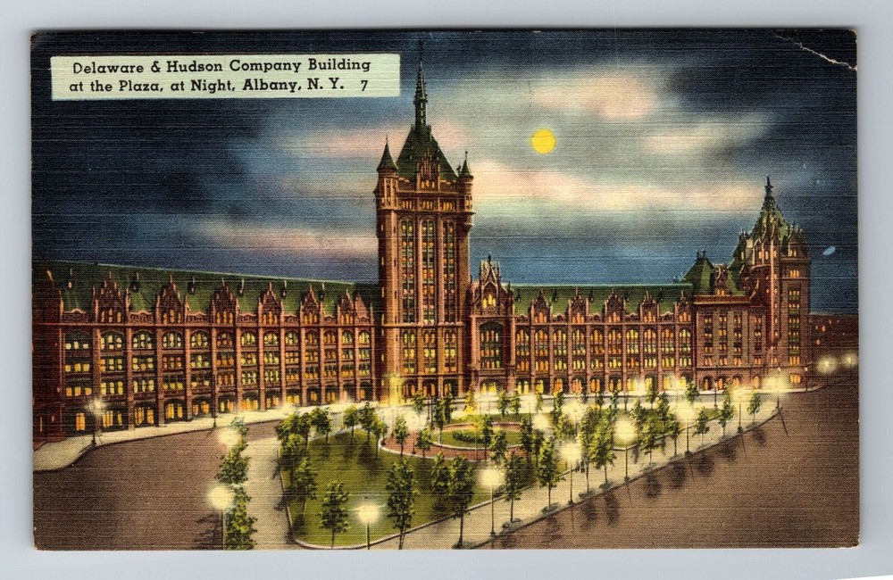 Albany NY-New York, Delaware Hudson Co. Bldg., c1952 Antique Vintage Postcard