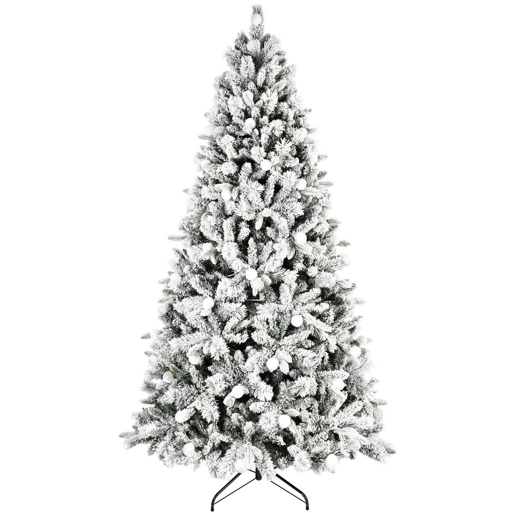 7.5ft or 8ft PE PVC Mixed Needle Full Artificial Christmas Tree Holiday Decor