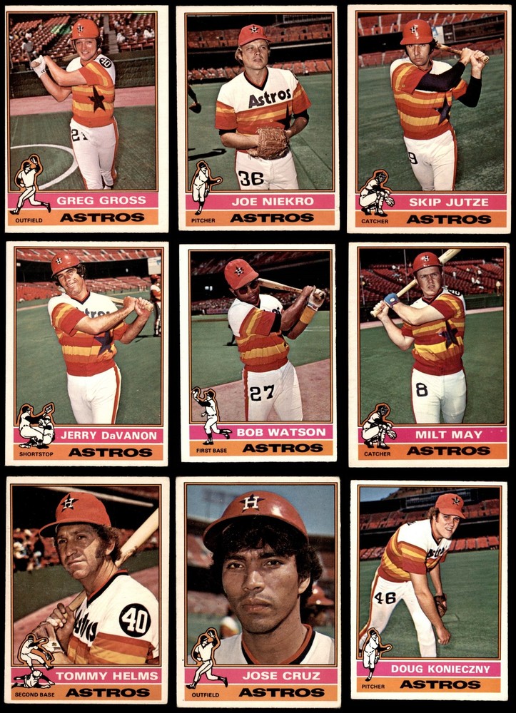 1976 O-Pee-Chee Houston Astros Near Team Set 3.5 - VG+ 6970462 (16 / 28 cards)