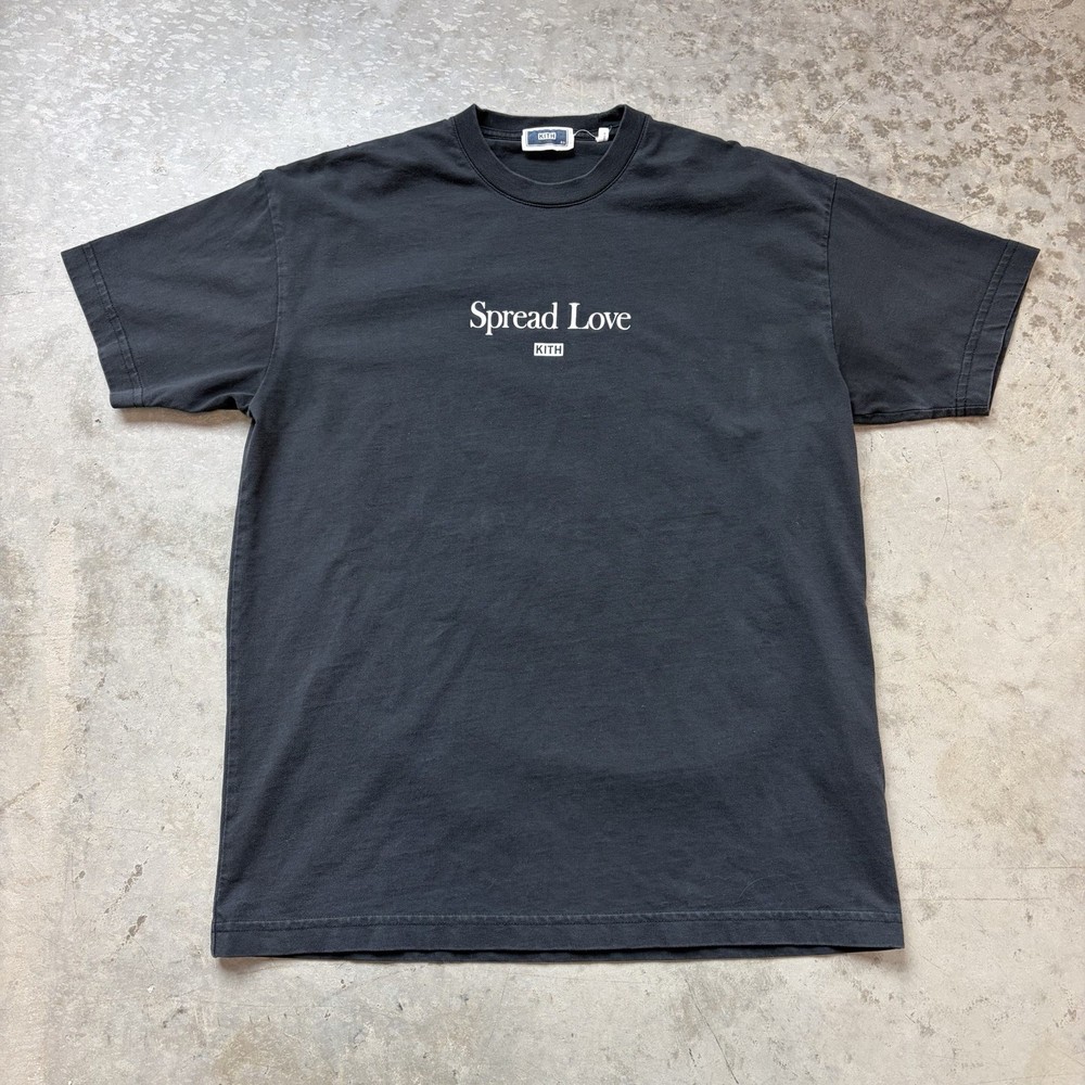 Kith Spread Love T Shirt Brooklyn New York Graphic Box Logo Black Size XS Read**