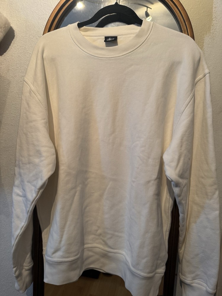 Stussy Crewneck White Tee Blank Medium