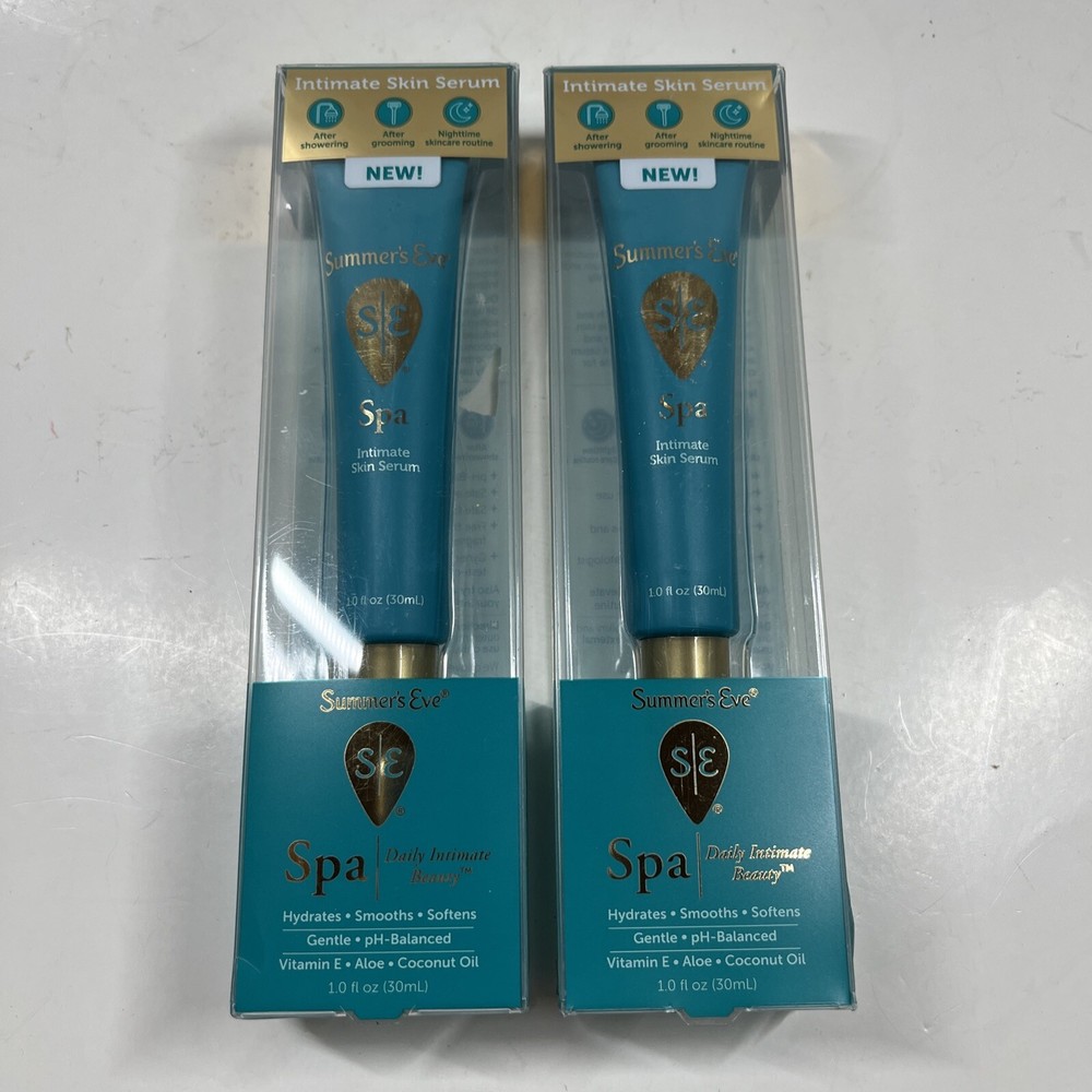 2 Pack: Summer's Eve Spa Daily Intimate Beauty Skin Serum New