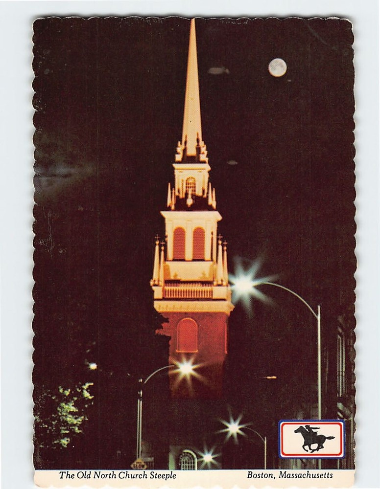 Postcard The Old North Church Steeple Boston Massachusetts