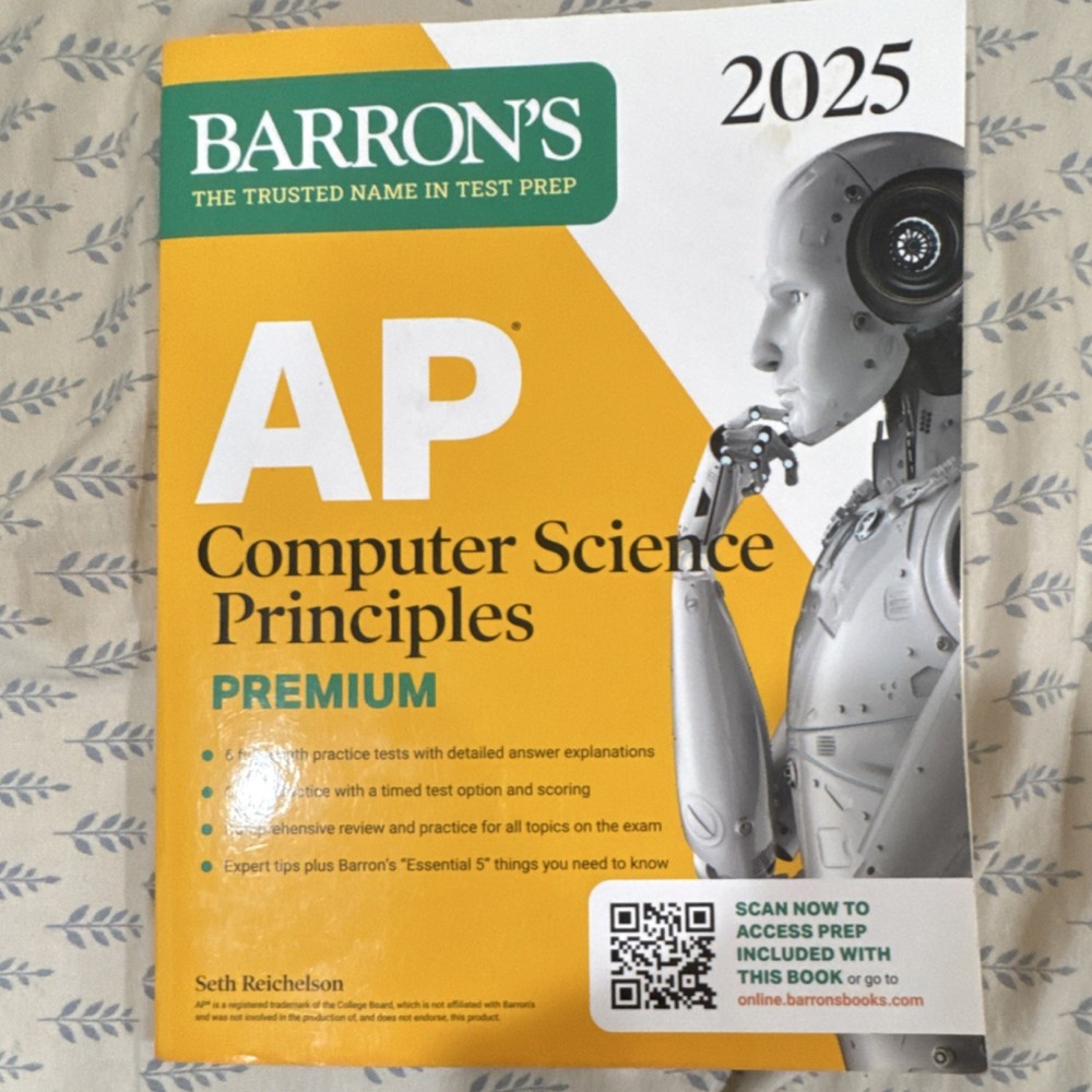 Barron's AP Computer Science Principles Premium 2025 Study Guide Book