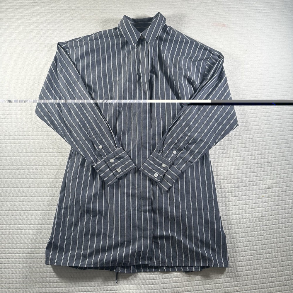 Abercrombie & Fitch Women’s XSP Striped Button Up Shirt Blue Slim Fit