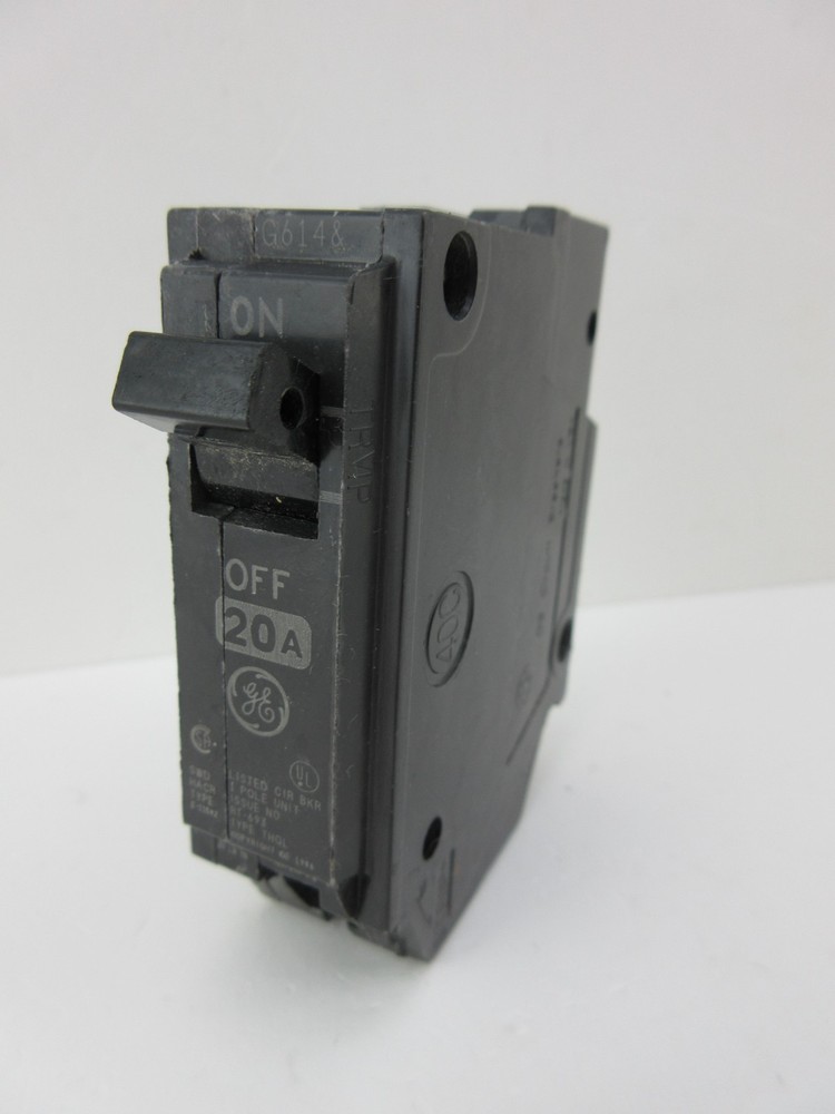 General Electric GE THQL 20 Amp Single 1 Pole Circuit Breaker 120/240V Used