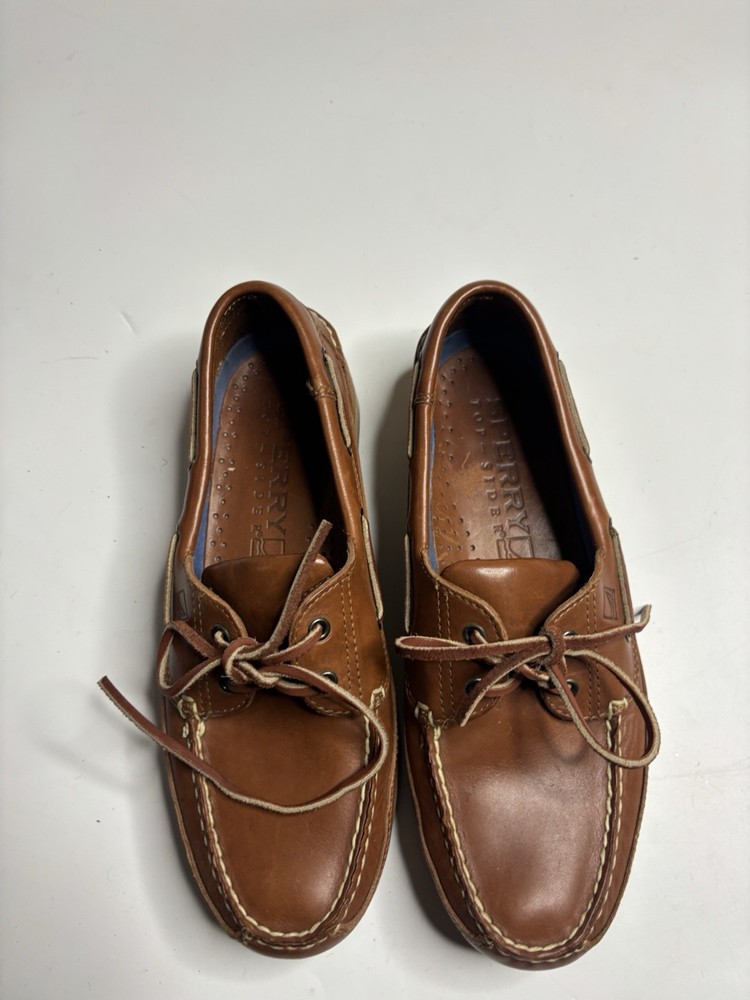 Sperry Authentic Original Boat Shoe Tan/Gum  Men’s 9.5 M Classic Preppy Granola
