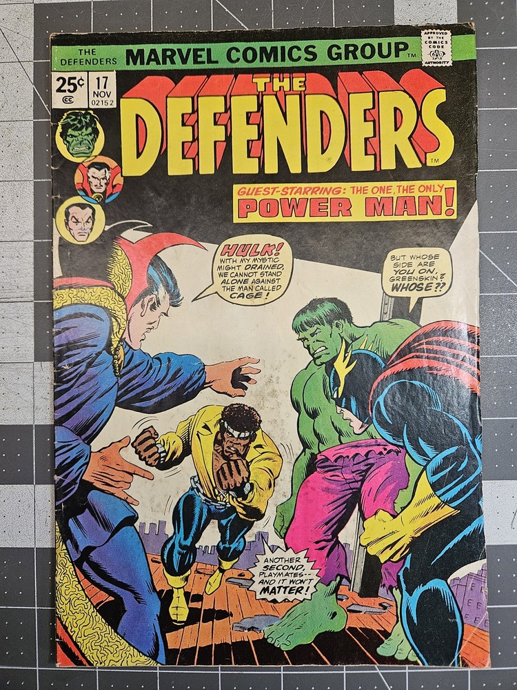 The Defenders #17 Marvel Comics 1974 Power Man Luke Cage Hulk Doctor Strange