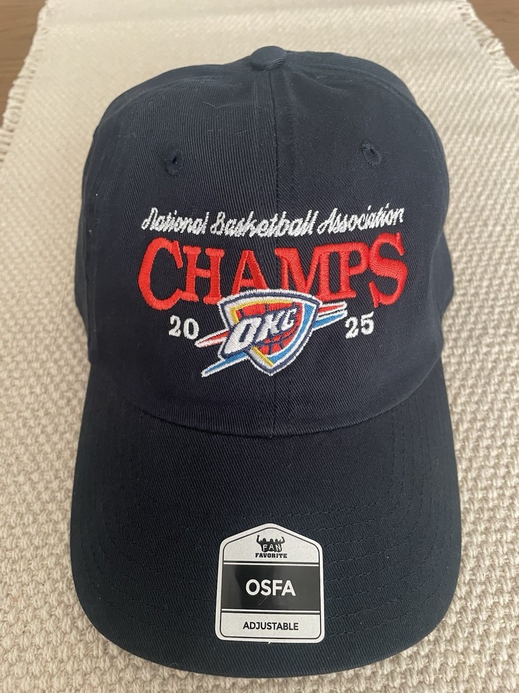 Oklahoma City Thunder 2025 NBA CHAMPS Adjustable Hat OKC Champions Fan Favorite