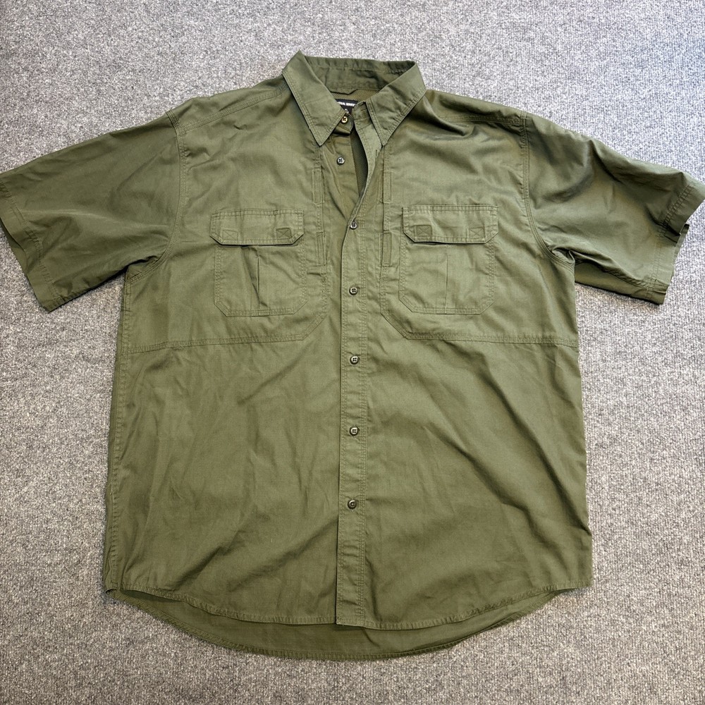 5.11 Tactical Short Sleeve Ripstop Shirt TDU Mens XL Green 71175