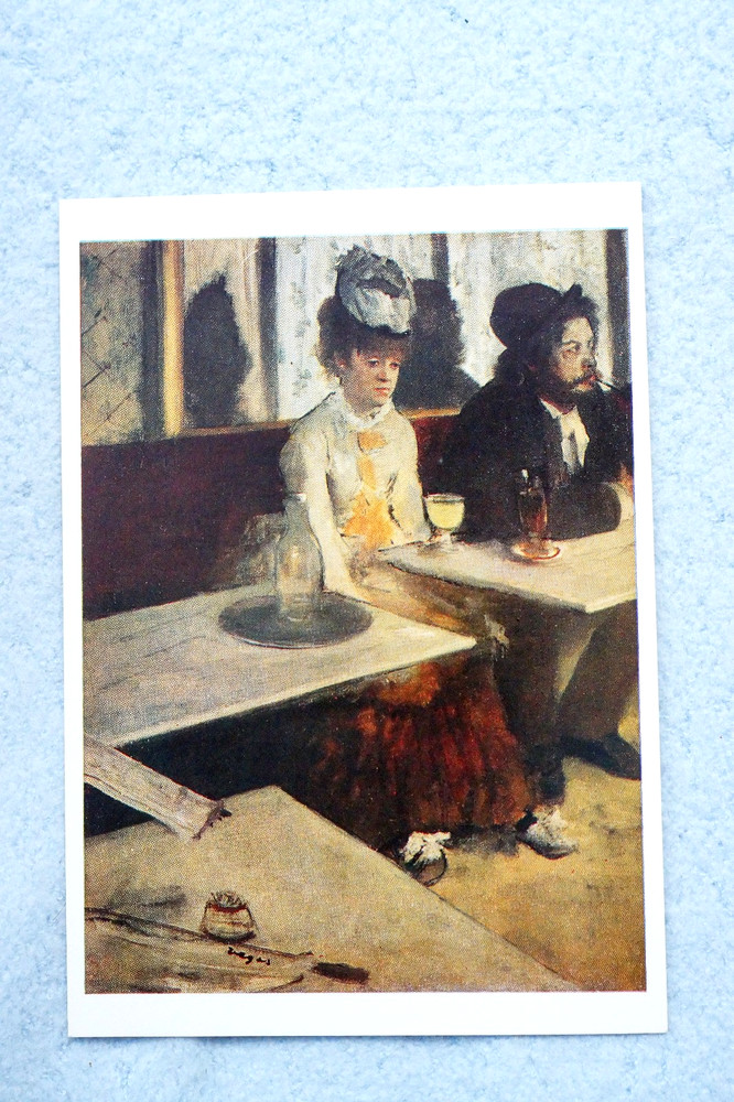 L'Absinthe - Edgar Degas - Postcard-image