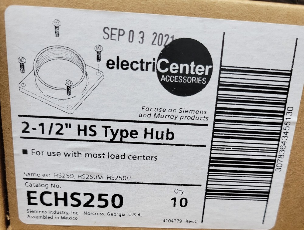 SIEMENS ECHS250 2-1/2 HS TYPE HUB BRAND NEW FACTORY SEALED