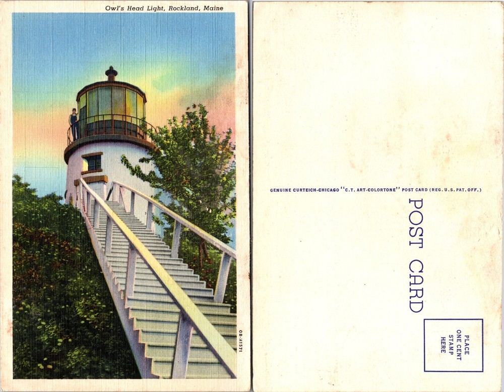 Owls Head Light Rockland Maine ME Postcard