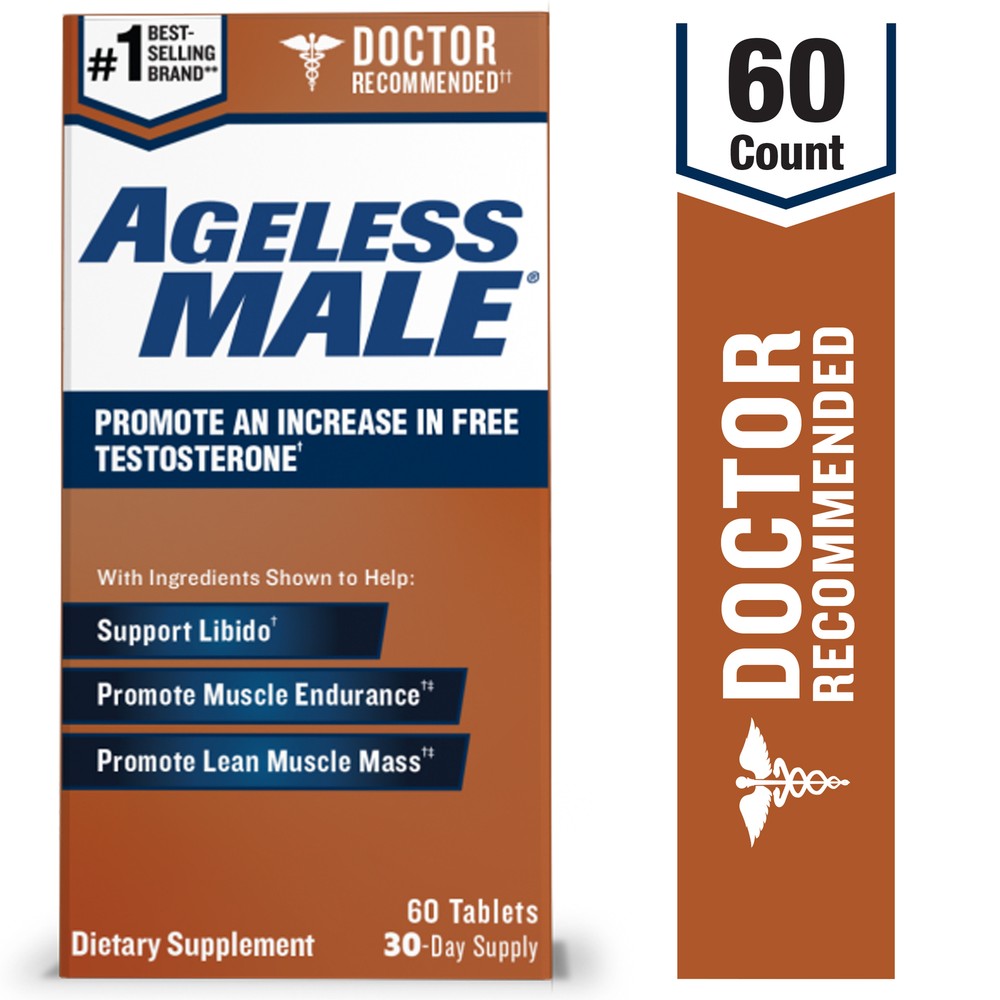 Ageless Male Free Testosterone Booster - Doctor Recommended Formula- Promote Lea