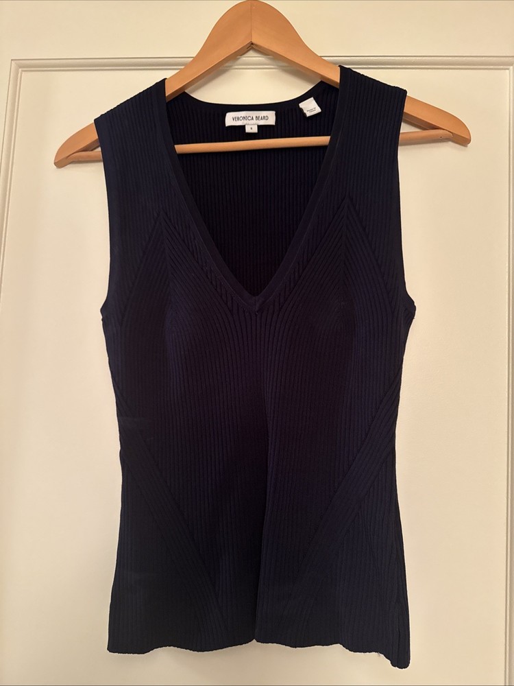 Veronica Beard Women’s Knit Navy Tank Size Small